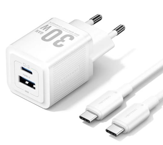 MOBILE CHARGER WALL USB +CABLE/30W 2P TZ-FEQW0--01 VENTION