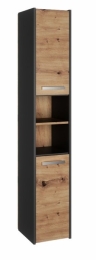 Topeshop S30 ANTRACYT/ARTISAN bathroom storage cabinet