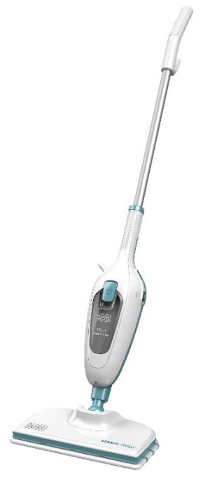 BLACK & DECKER Steam mop FSMH13E10-QS Power 1300 W Water tank capacity 0.38 L White/Blue