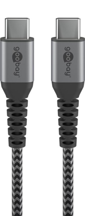 Goobay USB-C to USB-C Textile Cable with Metal Plugs 49302 USB-C to USB-C USB-C male USB-C male