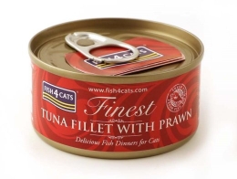 FISH4CATS Tuna fillet with prawn - wet cat food - 70g