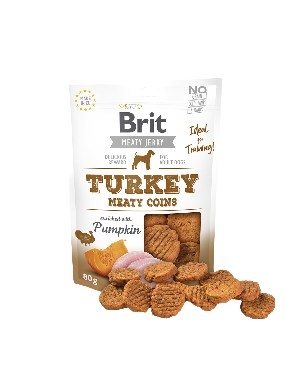 Brit Jerky Turkey Meaty Coins - Turkey - Puppy Snack - 80 g