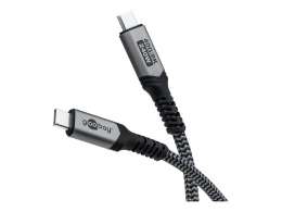 Goobay USB-C Cable with Textile Sheath, USB4, 240 W, 40 Gbit/s, Power Delivery, 1.5 m
