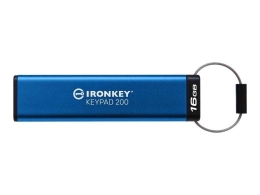 Kingston USB flash drive IronKey Keypad 200 - USB 3.1 Gen 1 - 16 - blue