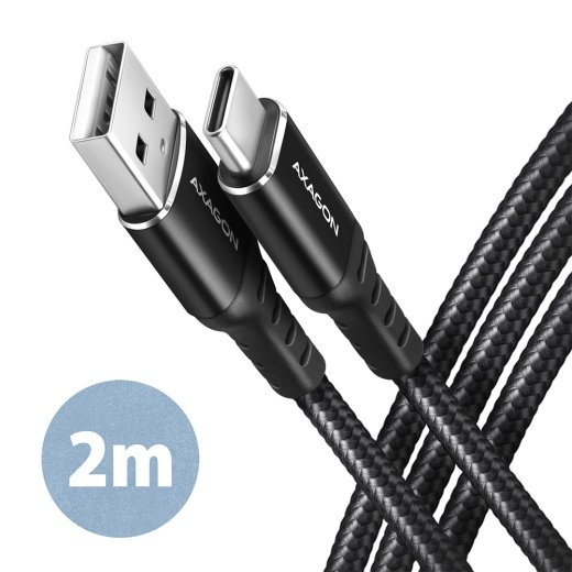 AXAGON Data and charging cable, 2 m BUCM-AM20AB USB Type-C to USB Type-A