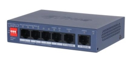 Switch DAHUA CS4006-4ET2GT-36 Form factor Desktop/Wall-Mounting 6xRJ-45 ports RJ-45 Ports Type Gigabit Ethernet (10/100/1000) 4xFast Ethernet (copp...