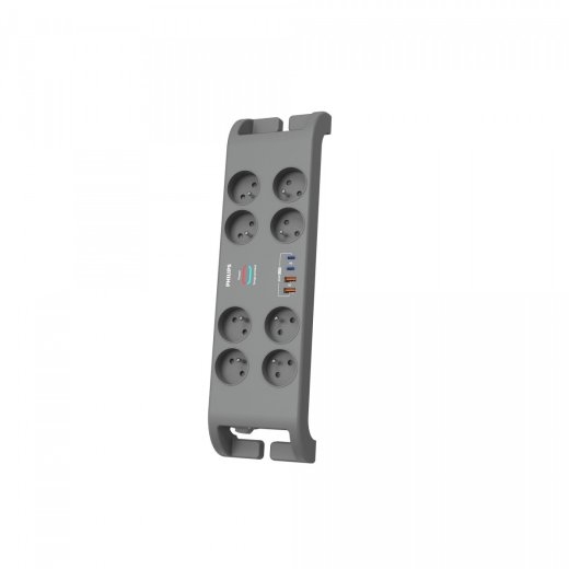 Surge protector power strip 8 sockets 4xUSB