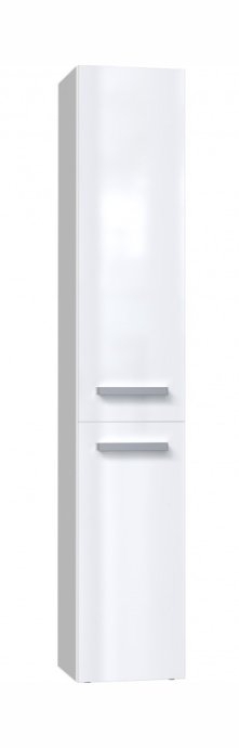 Bathroom cabinet NEL II 31x30x174 cm, white, glossy