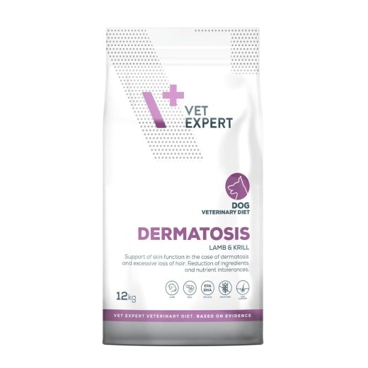 VETEXPERT Veterinary Diet Dermatosis Dog Lamb & Krill - dry dog food - 12 kg