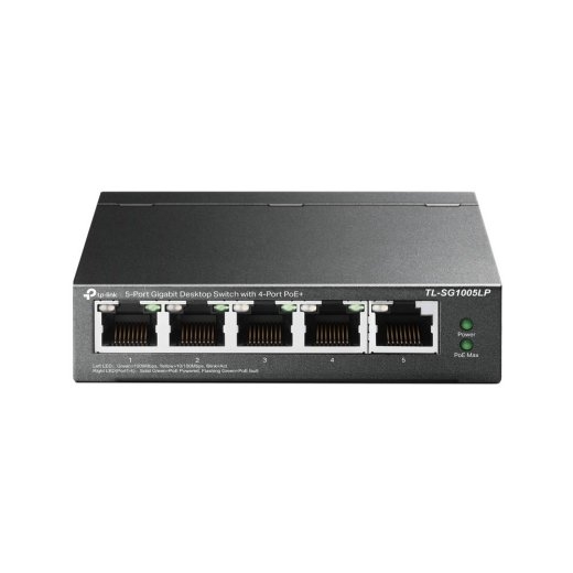 Switch TP-LINK Desktop/pedestal 5x10Base-T / 100Base-TX / 1000Base-T PoE ports 1 TL-SG1005LP