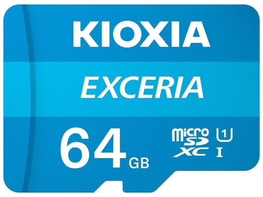 Kioxia Exceria memory card 64 MicroSDXC Class 10 UHS-I