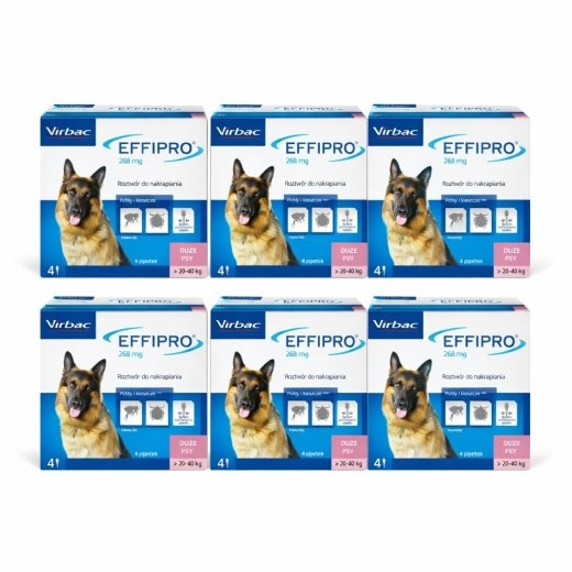 VIRBAC Effipro L (20-40 kg) - drops against fleas and ticks for dogs – 24 pcs