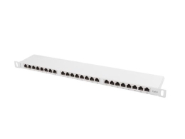 Patch Panel 24 Port 0.5U Cat.6 gray shield