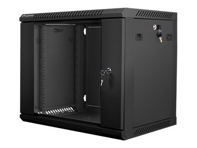 Lanberg Rack cabinet 19" wall-mount 9U/600x450 (flat pack) WF01-6409-10B Black