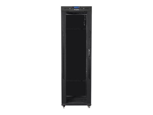 Lanberg Rack cabinet 19" free-standing 42U/600x800 (flat pack) with glass door, LCD FF01-6842-12BL Black