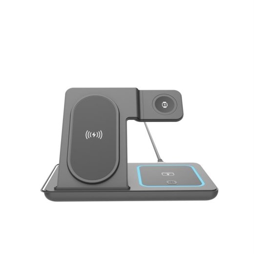 Gembird 3-in-1 foldable wireless charger stand, 15 W, Samsung watch TA-WPC31S-01-BK