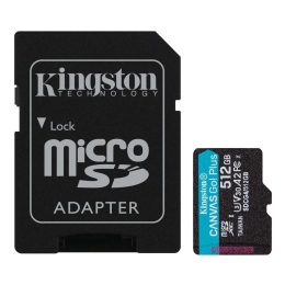 Kingston Canvas Go! Plus 512 microSD Flash memory class Class 10, UHS-I, U3, V30, A2