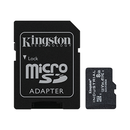 Kingston UHS-I 8 microSDHC/SDXC Industrial Card SD Adapter