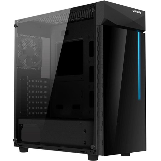Case GIGABYTE C200 GLASS MidiTower Not included ATX MiniITX Colour Black -C200G