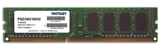 Patriot Memory DDR3 8GB PC3-12800 (1600MHz) DIMM memory module 1 x 8