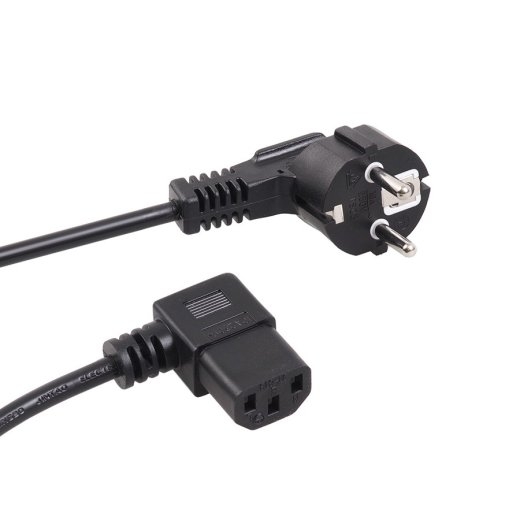 Power cable angled 3 pin plug 5M MCTV-804