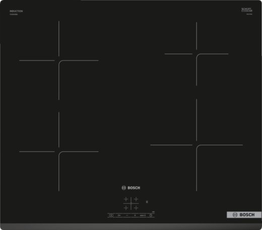 Bosch Hob PUE63KBB6E Induction Number of burners/cooking zones 4 Touch Timer Black