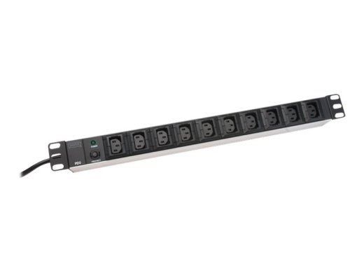 Digitus Aluminum outlet strip, IEC C14 plug DN-95404 Sockets quantity 10