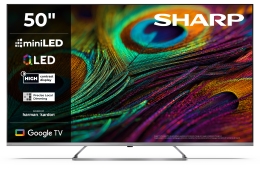 Sharp 4K QLED MiniLED TV 50JP7265E 50 Smart TV Google TV UHD Silver
