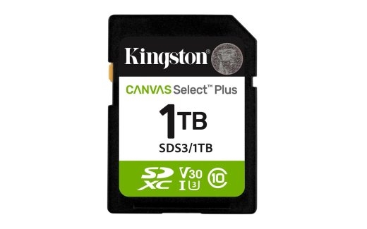 Kingston Memory card SD 1TB Canvas Select Plus Gen3 150MB/s