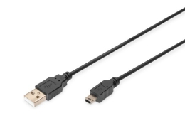 Connection cable USB A / miniUSB B M/M 1 m black