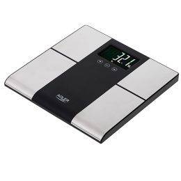 Adler Bathroom scale with analyzer AD 8165 Maximum weight (capacity) 225 kg Accuracy 100 g Body Mass Index (BMI) measuring Stainless steel/Black