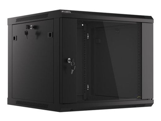 Lanberg Rack cabinet 19" wall-mount 9U/600x600 (flat pack) V2 WF01-6609-10B Black