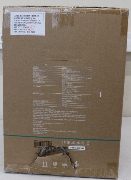 SALE OUT. Deepcool CG330 3F MINI TOWER CASE, White Deepcool Case CG330 3F WH White Micro ATX DAMAGED PACKAGING