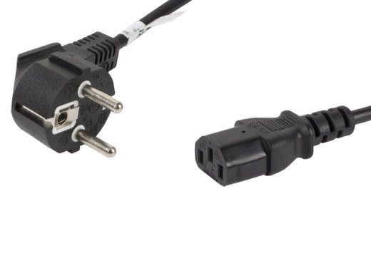 Lanberg CEE 7/7 to IEC 320 C13 Power Cord CA-C13C-10CC-0018-BK