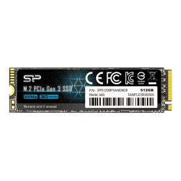 Silicon Power A60 512 Solid-state drive interface M.2 NVME Read speed 2200 MB/s Write speed 1600 MB/s