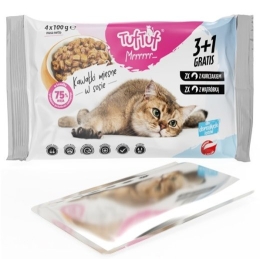 TUF TUF 2x with chicken, 2x with liver - wet cat food - 4x100g