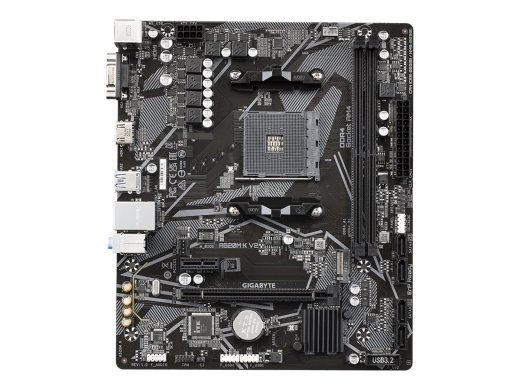 Gigabyte A520M K V2 1.0 M/B Processor family AMD Processor socket AM4 DDR4 DIMM Memory slots 2 Supported hard disk drive interfaces SATA, M.2 Numbe...