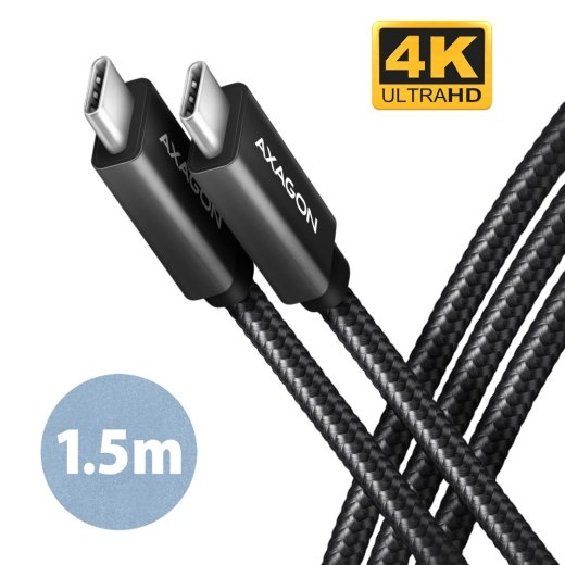AXAGON Data and charging USB 2.0 cable, 1.5 m BUCM32-CM15AB USB-C to USB-C