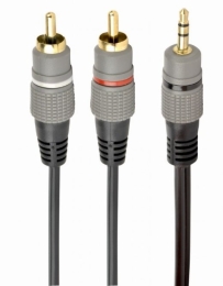 Cablexpert 3.5 mm stereo plug to 2xRCA plugs, gold-plated connectors, 1.5 CCA-352-1.5M