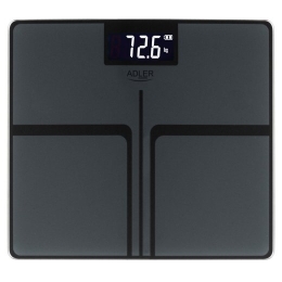 Bathroom scale ADLER AD 8194s STRIPES rechargeable USB-C Black