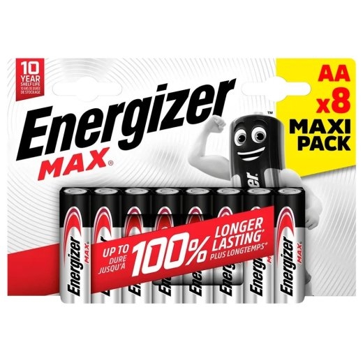 Energizer Alkaline batteries LR6/AA blister 8pcs MAX
