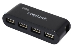 HUB USB 2.0 4-Ports with power supply, Black