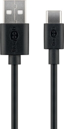 Goobay 59122 USB 2.0 cable (USB-C™ to USB A), black Goobay USB-C to USB-A