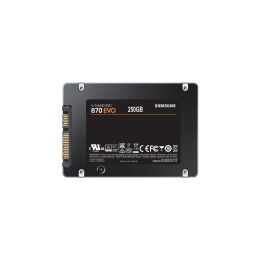 SSD SAMSUNG 870 EVO 250GB SATA MLC Write speed 530 MBytes/sec Read speed 560 MBytes/sec 2,5" TBW 150 TB MTBF 1500000 hours MZ-77E250B/