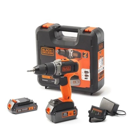 BLACK & DECKER Cordless Drill/Driver with 2.0 Ah/4.0 Ah Battery BCD003MEM2K-QW 18 V 2.0/4.0 Ah Lithium