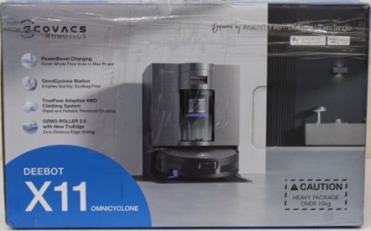 SALE OUT. Ecovacs DEEBOT X11 OMNICYCLONE Vacuum & mop, Wet&Dry,with new bagless All-in-One OmniCyclone station, Black (with brown shimmer Ecovacs R...