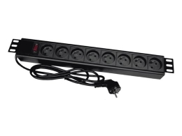 Alantec PZ081U3M power extension 3 m 8 AC outlet(s) Indoor Black