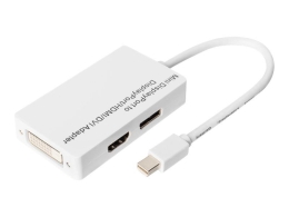 DIGITUS Video adapter cable DB-340509-002-W - Mini DisplayPort / DisplayPort, HDMI, DVI - 20 cm