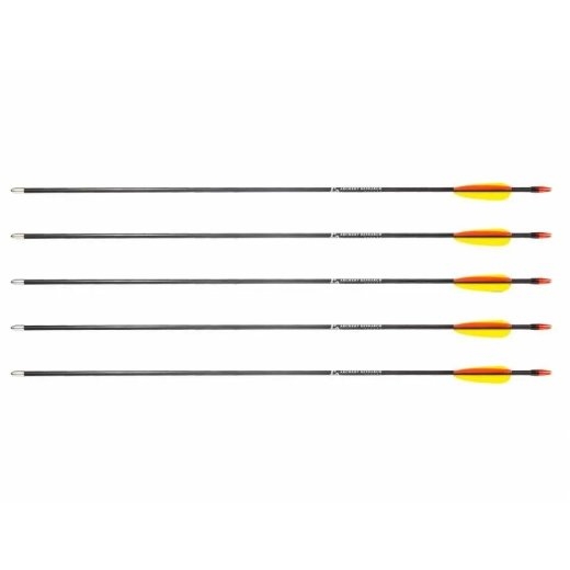 Poe Lang 28’ fibreglass arrows - set of 5 (D-055-B3)