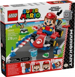 Super Mario LEGO Set 72043 Mario Kart - Interactive LEGO Mario Figure and Standard Kart